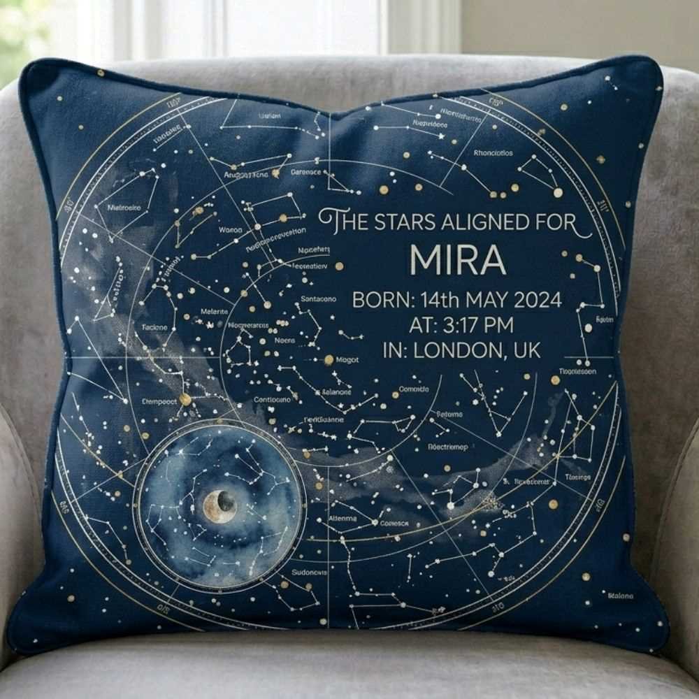 Star Map Birth Cushion