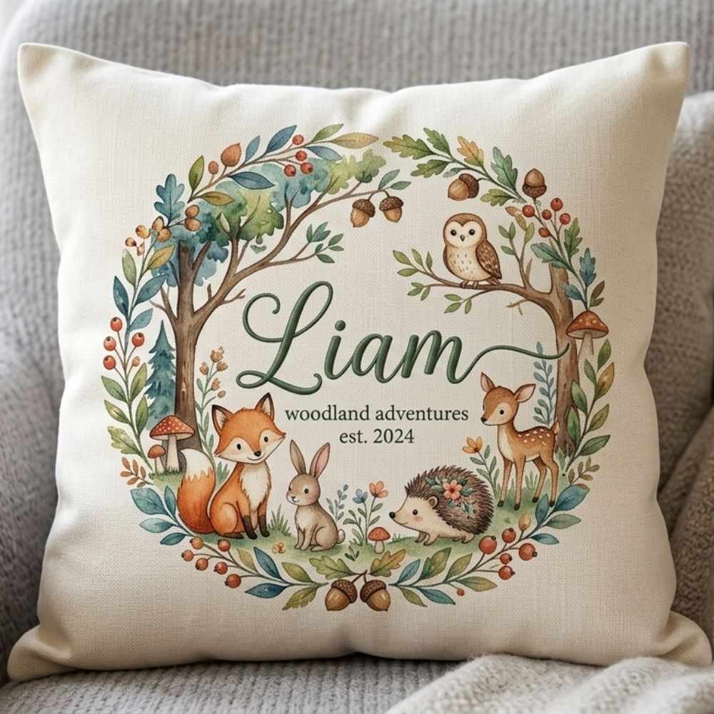 woodland-creatures-name-cushion